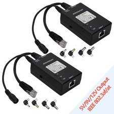 ANVISION 2-Pack Active Gigabit PoE Splitter Adapter with Multi-Size Tips, IEEE picture