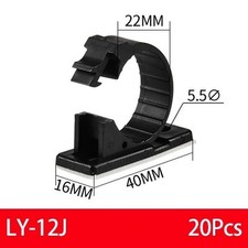 25x Cable Clips Adhesive Cord Management Organizer Wire Holders 0.5