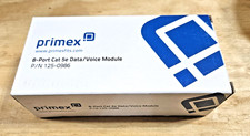 NEW Primex 125-0986 8-PORT CAT5E DATA/VOICE MODULE open box data input jacks picture
