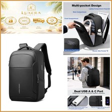 New 17.3in Travel Laptop Backpack 30L Waterproof USB Charging Business Carry On picture