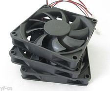 10x Brushless DC Cooling Fan 80x80x15mm 8015 9 blades 5V 12V 24V 0.16A 2pin fan picture