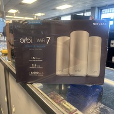 NETGEAR Orbi Dual-Band WiFi 7 Mesh Network System (RBE363-100NAS) New Sealed  picture