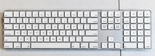 Apple Wireless Keyboard A1016 Bluetooth Full Size White Clear w/ Numeric Keypad picture