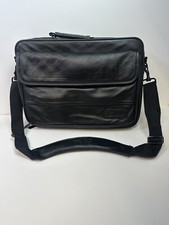 Targus Vintage Leather Black Business Travel Case Laptop Multi-Use New Padded picture