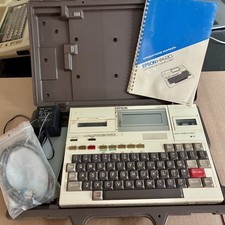 Vintage Epson HX-20 Portable Computer w/ Hard Case Manual AC Adapter Cables picture