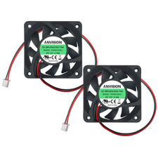 ANVISION 2-Pack 60Mm X 15Mm DC 12V Brushless Cooling Fan, Dual Ball Bearing picture