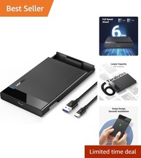 Sleek 2.5 Inch Hard Drive Enclosure - Fast 6Gbps Transfer, Compact & Lightweight picture