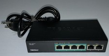 TRENDnet TPE-S50/A 6-Port Fast Ethernet PoE+Switch with power cord picture