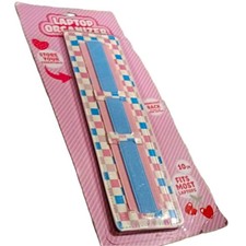Adhesive Back Pocket Laptop Organizer for 10in Laptops, Checked Pink/Blue picture