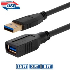 1.5 3 6FT USB-A 3.0 Male to Female SuperSpeed Data Sync Charge Extension Cable picture