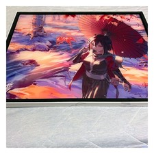 Yuki Aim Kitsune Glass Mouse Pad Fox Japanese Design Gaming Mat Japan Import NEW picture