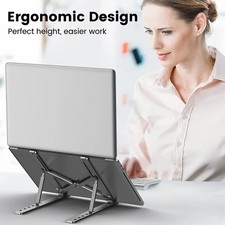 Portable Adjustable Aluminum Laptop Stand Foldable Notebook Tablet Holder picture