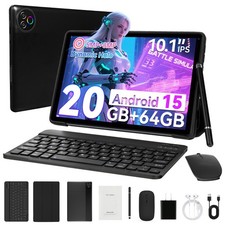 Tablet 10 inch Android 15 Tablets with Keyboard Set, 20GB RAM 64GB ,Black picture