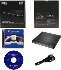 LG 6X WP50NB40 Ultra Slim Portable Blu-ray Burner + 100GB BDXL Disc + Software  picture