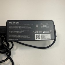 REPLACEMENT AC ADAPTER KT60W200325B3 20V 3.25A 65W USB-C PLUG For Dell/Lenovo picture