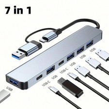 USB C Hub Adapter Multiport USB 3.0 Expandable Dock & SD Card Reader 4 Computer picture