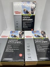 3 Office Depot Professional Photo Paper 100 Sheets Each Box 4x6 Brilliant Gloss picture