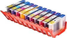 PFI300 Ink Cartridge 10pk for Canon Pixma PRO300 Pigment Set w Ink Level Display picture