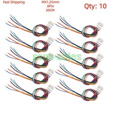 X10 MX1.25 8-Pin Single Head Wire Cable 30cm Straight Pin Header, No Solder picture