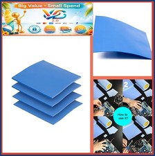 Thermal Pad 4 Pack 100x100mm 6.0W/mK Silicone for CPU GPU SSD Heatsink -40-200°C picture