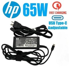 Genuine HP USB-C Type C 65W Slim Travel Laptop AC Adapter Charger Power Supply picture
