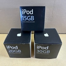 RARE COMBO FIND _ 3 Early iPods 15GB + 20GB + 30GB, with BOX Apple Computer picture