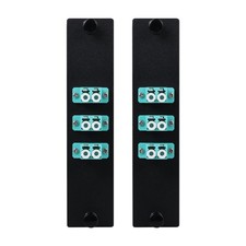 2 PCS 6 Fibers OM3 Multimode Patch Panel 3 LC UPC Duplex Adapters LGX Network picture