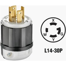 Leviton 160144 30A 125-250V Heavy-Duty Locking Power Plug picture