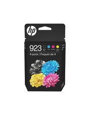 HP 923 CMYK Original Ink Cartridge 4-Pack -  K,  C/M/Y,  NEW picture