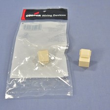 Cooper 5550-5EV Ivory Modular Wallplate Solid Blank 1-Port Filler Inserts 2-Pack picture