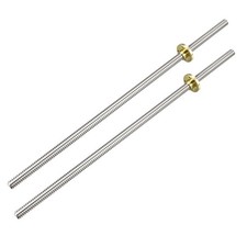 2pcs 300mm T8 Pitch 2mm Lead 2mm Lead Screw Rod with Copper Nut for 3D Printer picture