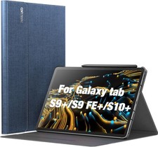 INFILAND Galaxy Tab S10+ S9+ S9 FE+ 12.4 Case Black Tri-Fold Folio Stand Cover picture
