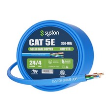 Syston Cat 5e Ethernet Network Cable 350MHz 24AWG UTP Solid Copper Wire-CMP Bulk picture