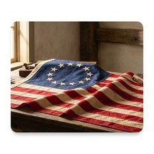 Betsy Ross 13-Star Flag Vintage Mouse Pad 9.25x7.75 Non-Slip Desk Mat picture