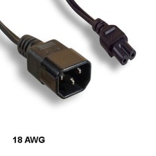 10x 6ft Non-Polarized Power Cord IEC-60320 C14 to C7 18AWG 10A/125V SPT-2 UPS picture