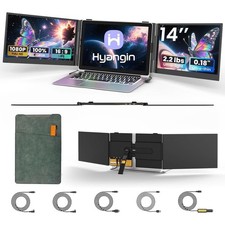Hyangin S8 Pro Triple Monitor Portable Laptop Screen Extender Ultra Slim 1080P picture