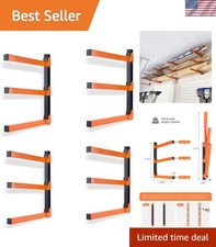 Durable Wall Mounted Lumber Organizer - 3-Tier, Rust Proof, Space Saving Rack picture