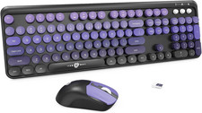 Wireless Keyboard and Mouse Combo | Cute Colorful Keyboard and Mouse with 2.4GHz picture