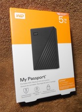 Western Dig Passport Port HD , 5TB Blk WDBPKJ0050BBK-WESN *****FacSealedNEW***** picture