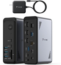 TobenONE UDS057 USB-C Docking Station Silver, USB 3.0, SD, Micro SD, Ethernet picture