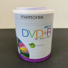 Memorex DVD+R 16X 4.7 GB 120 min 100-Pack Spindle Brand New Sealed picture