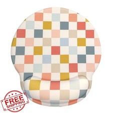 Ksriylm Retro Checkered Mouse Pad Wrist Rest Boho Non-Slip Desk Mat picture