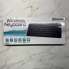 Bluetooth Wireless Keyboard Black With black Keys NEW picture