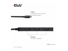 Club 3D USB Type-C MST Hub to Triple HDMI 4K60Hz Cable Digital/Data CSV-1554 picture