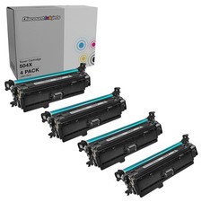4PK CE250A 504A for HP BLACK Laser Toner Cartridge LaserJet CM3530fs CP3525dn picture