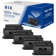 4PK CF281X Black Toner cartridge For HP 81X LaserJet Enterprise M605n M606x 25K picture