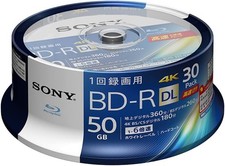 Sony BD-R DL 50GB 6x 30BNR2VJPP6 30 Disc Hard Coat Japan Made Blu-ray picture