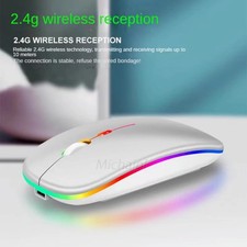Wireless Mouse Rechargeable Silent LED Backlit Mice PC Laptop Computer Mous 2.4G picture