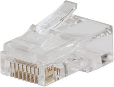 VDV826-763 Pass-Thru Modular Data Plug, RJ45 CAT6, Gold Plated, Pass Through Con picture