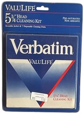Verbatim ValuLife 5.25 Inch Head Cleaning Kit Vintage 1985 Pre-Saturated New picture